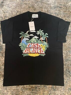 NWT Casablanca Beach Wave Men’s Large Black T-Shirt